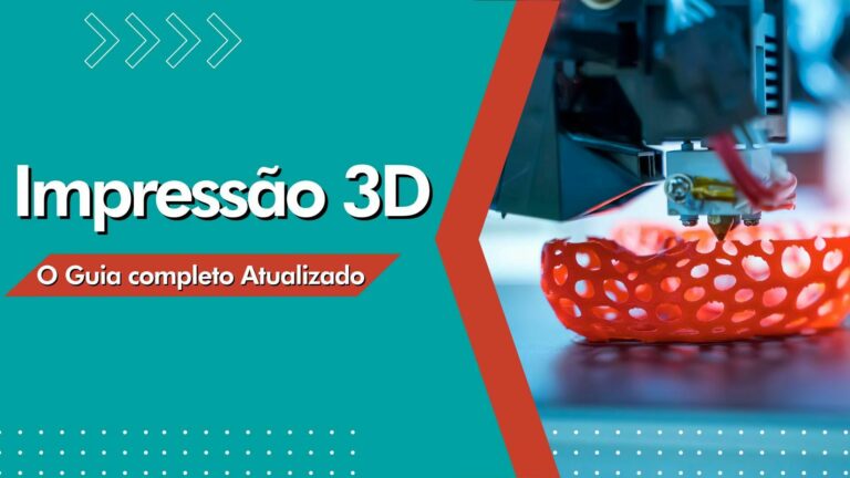 O que é impressão 3D Impressora Imprimindo uma peça em um banner