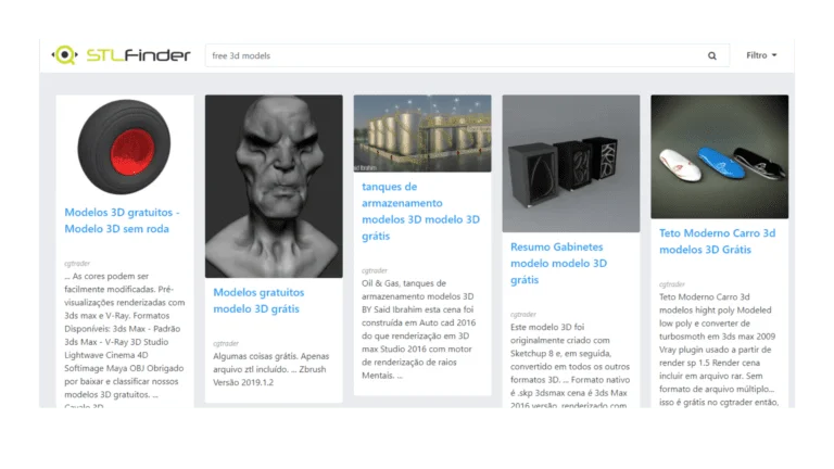 15 Melhores Sites Para Baixar Modelos 3D Grátis: Arquivos STL Free