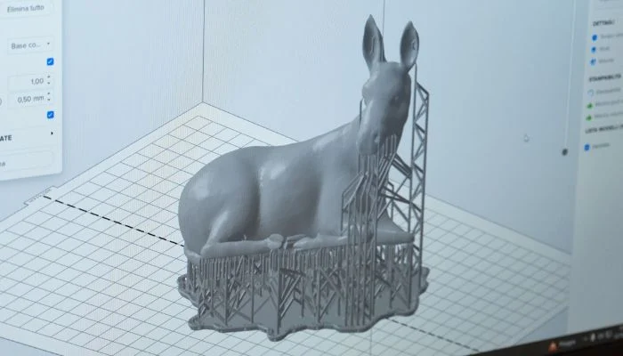 Burro feito em impressora 3D no fatiador