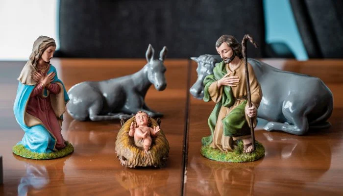 Jesus Maria e José impressos 3D
