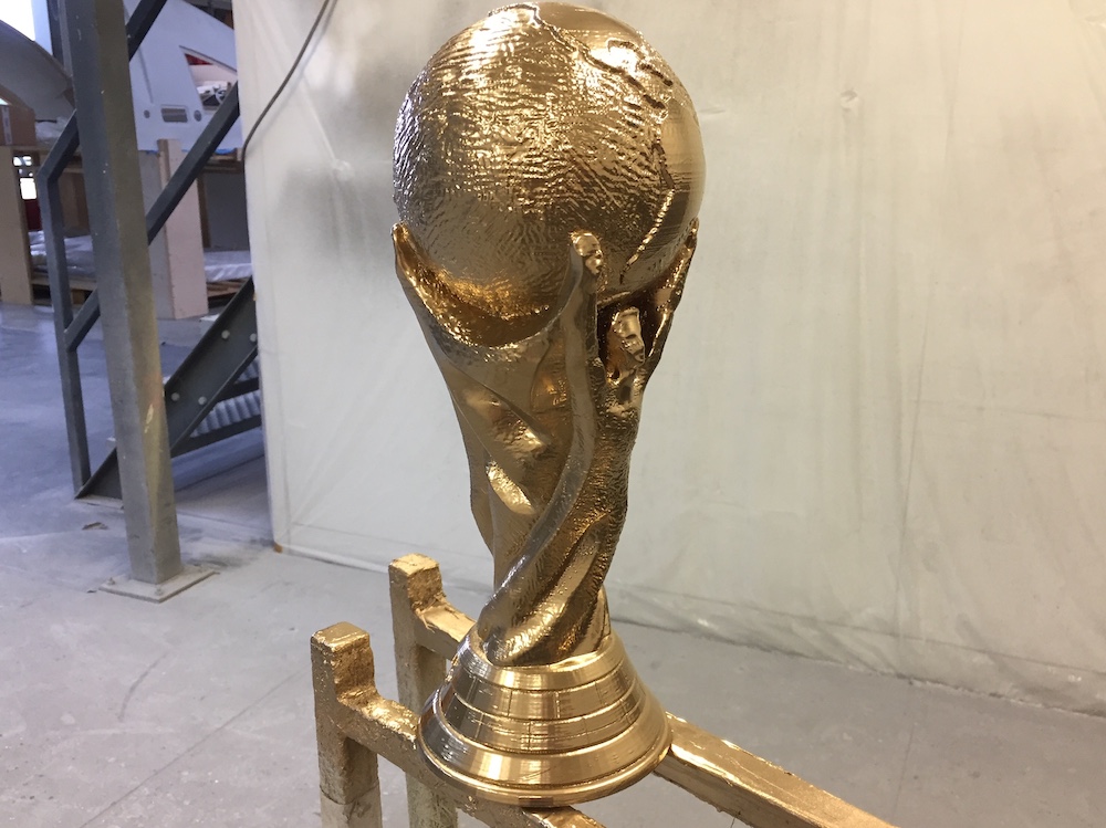 Troféu da Copa do Mundo de Futebol com impressora 3D
