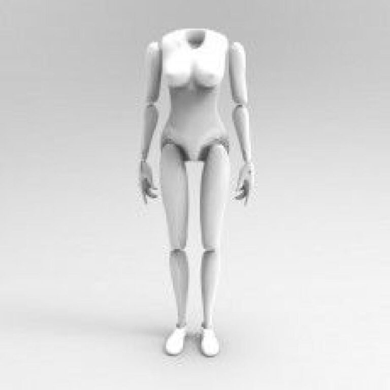 Modelo marionete de corpo feminino