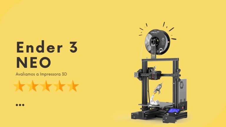 Banner mostra Impressora 3D Ender 3 Neo e estrelas de avaliação