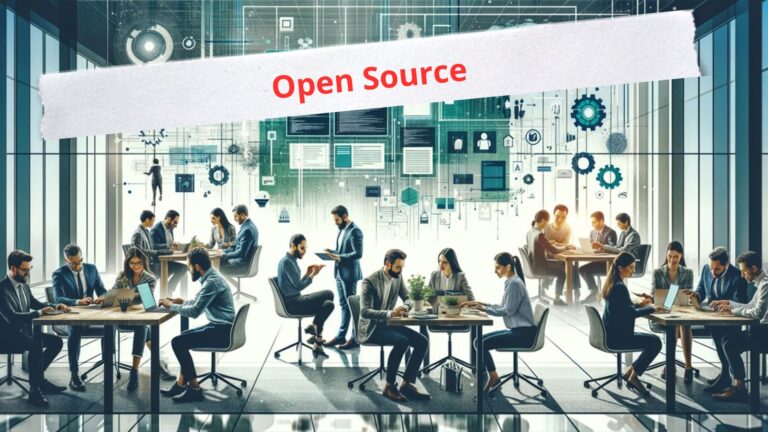 banner com pessoas que trabalham com open source