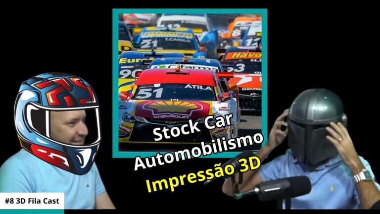 Banner 3D Fila Cast - Ep 8 Stock Car Automobilismo impressão 3d