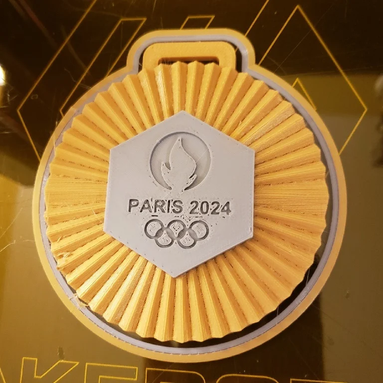 medalha olimpica modelo 3d olimpiadas 2024