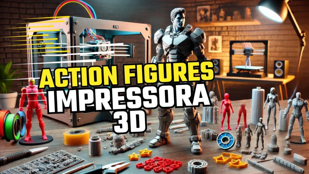 Banner action figures com impressão 3d