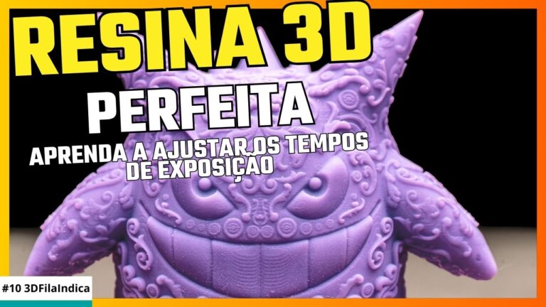 Banner resina 3d perfeita ajuste de tempos de exposição