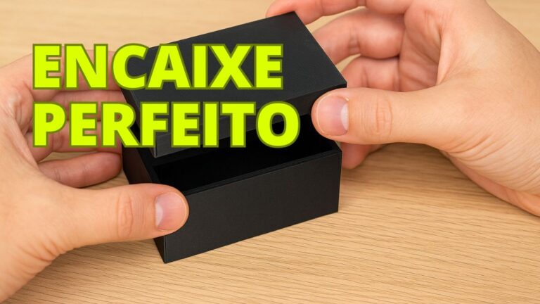 banner encaixe perfeito tampa preta sendo encaixada em uma caixa feita com impressora 3d