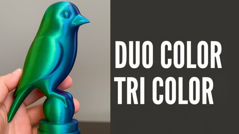 banner duo color tri color passaro feito com filamento