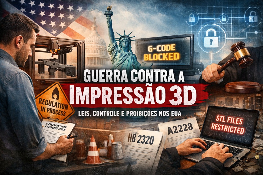 banner guerra contra impressao 3d