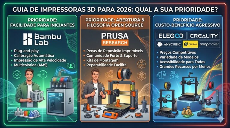 banner escolhendo impressora 3d 2026
