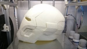 Impressão Homem de Ferro Ironman Mark 42 - capacete lado 2
